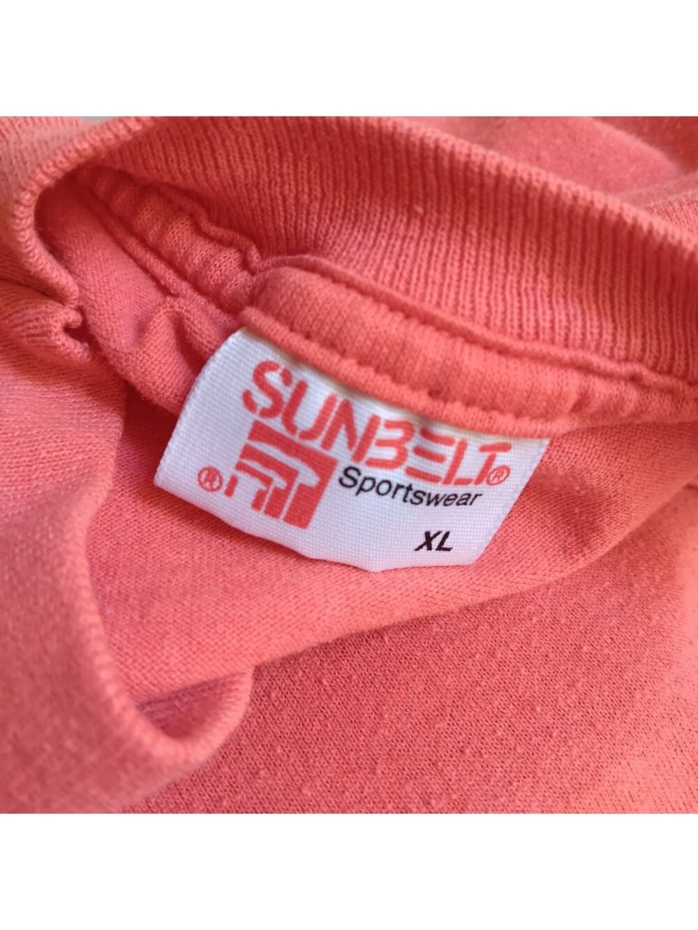 Sunbelt USA Vintage Men's T-shirt XL Pink 1990's Grunge Buttery Plain Pink Tee